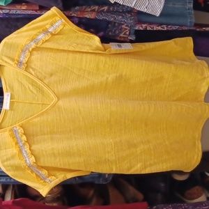 Retrology, Size XL, Yellow bling blouse